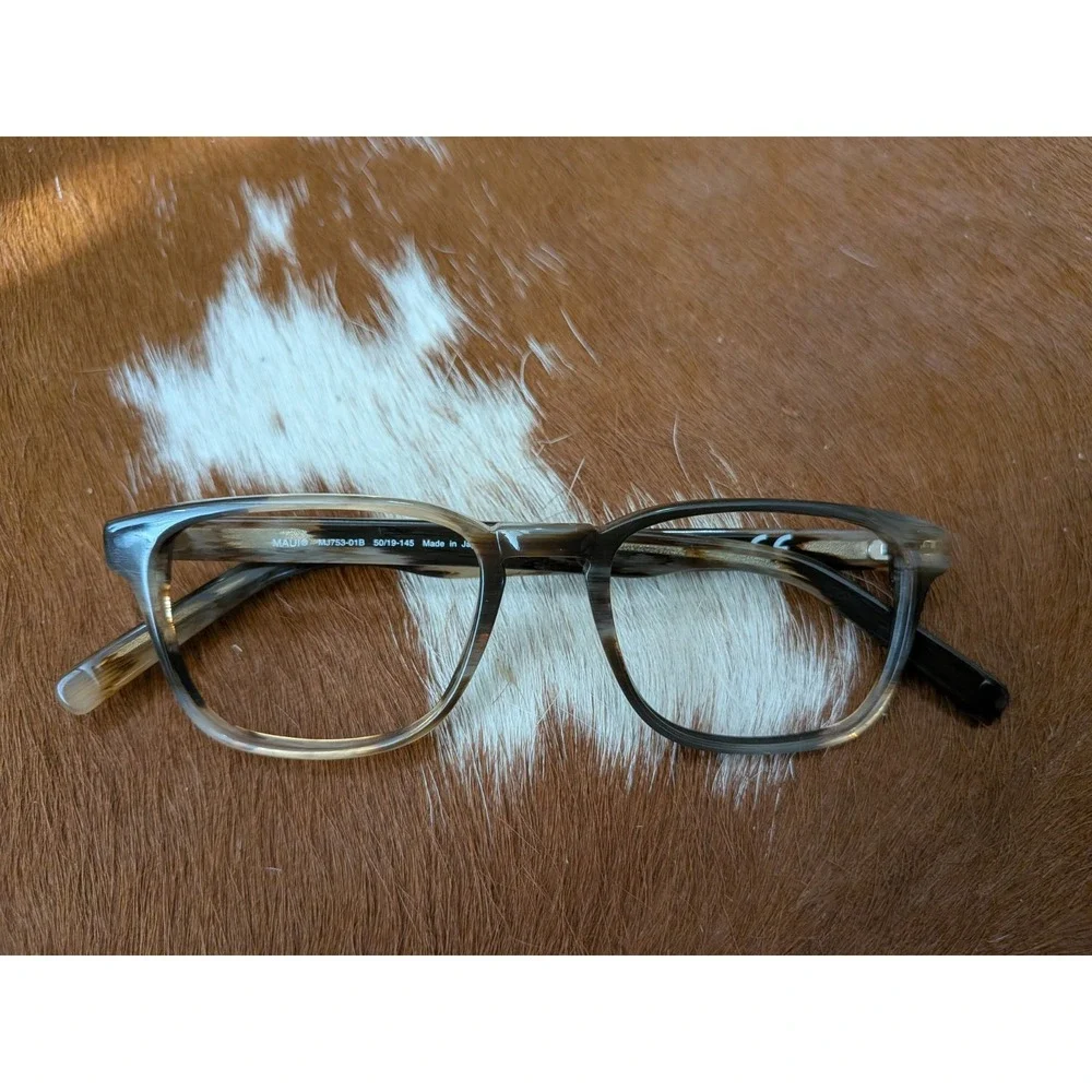 Maui Jim Japan MJ753-01B PACIFIC 50-19-145 Brown Horn Sunglasses Frame